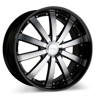 EXECUTIVE C853 Black with Machined Face with Black Lip wheels & rims