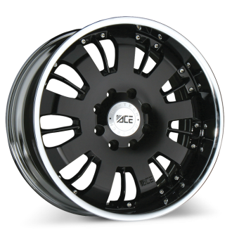 VOLT (2pcs) C811 Black with Chrome Lip wheels & rims