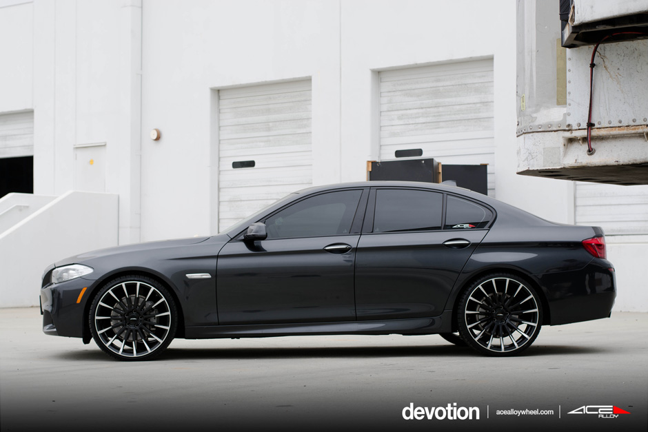 ACE 22" Devotion D718 Gloss Black Machined Face BMW 5 Series Aftermarket Wheels