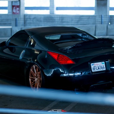 ACE 19" Driven D716 Custom Copper Plated Nissan 350z Bagged Aftermarket Wheels