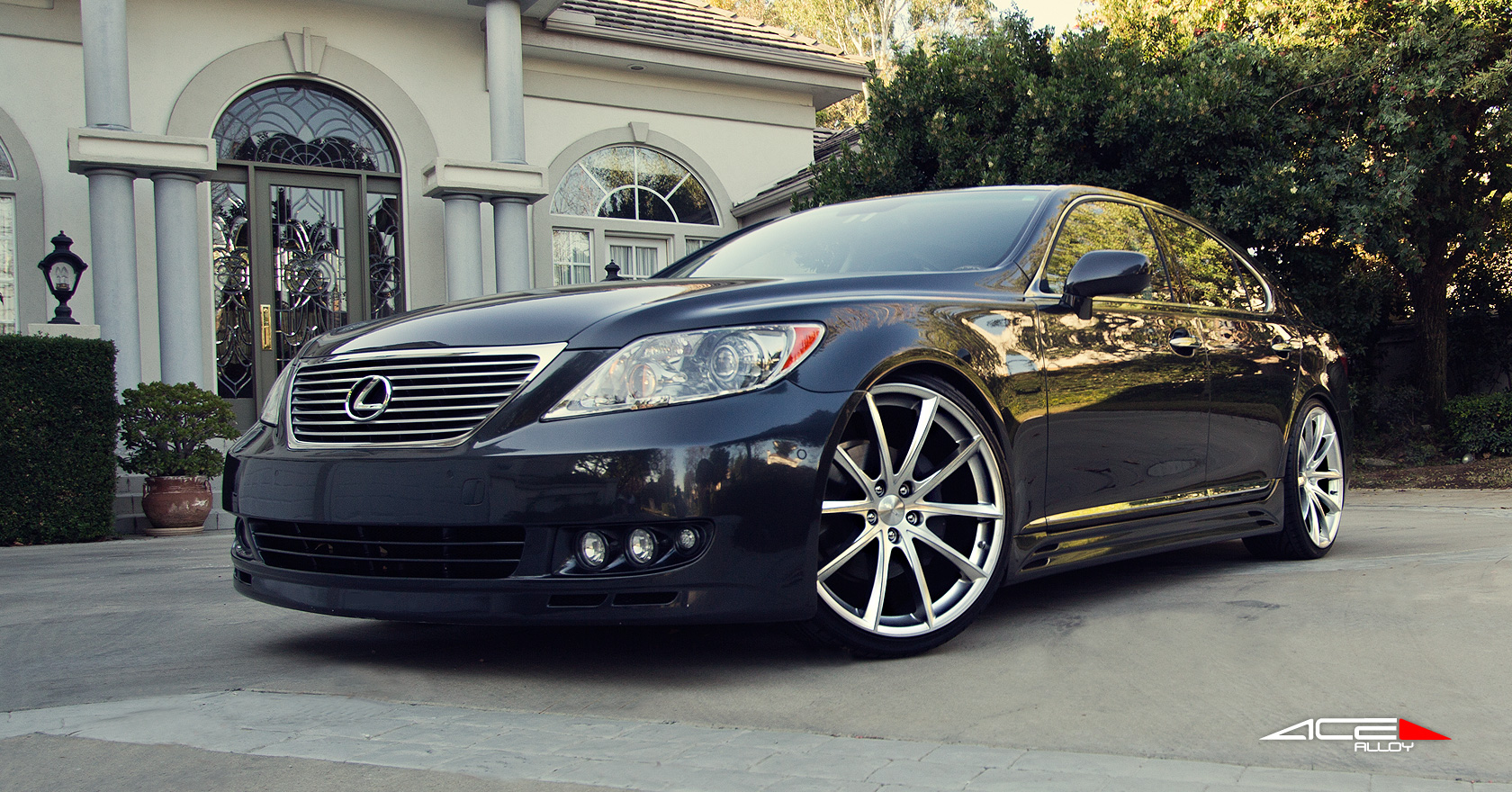 22" wheel Matte Black Convex D704 Lexus LS460 avail. 22x9.0 / 22x10.5