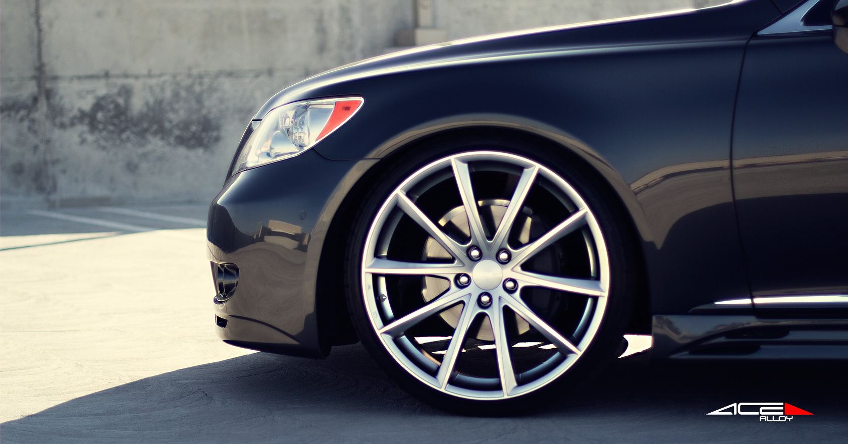 22" wheel Matte Black Convex D704 Lexus LS460 avail. 18x7.5