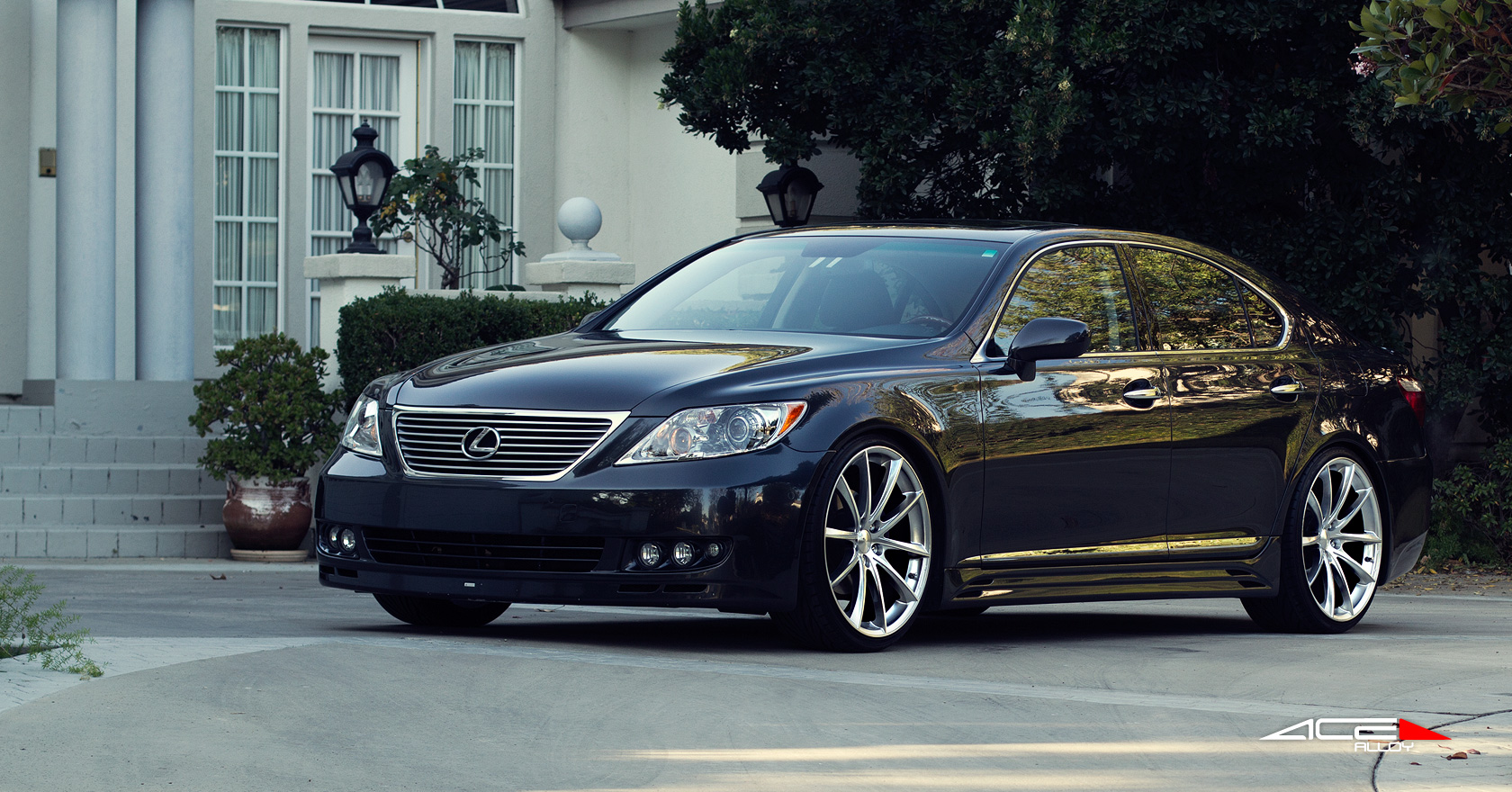 22" wheel Matte Black Convex D704 Lexus LS460 avail. Titanium