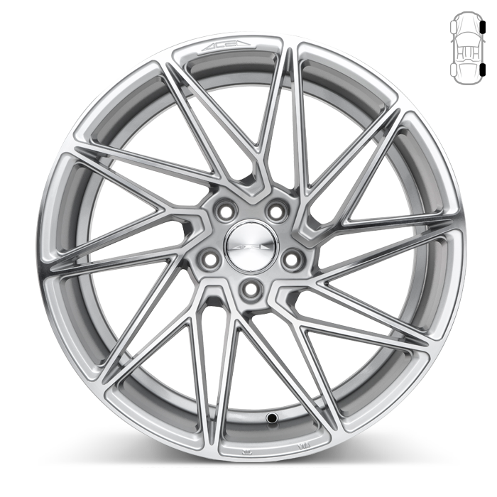 Driven D716 Liquid Silver with Machined Face wheels & rims