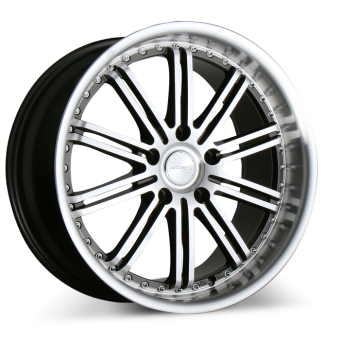 DIMENSION D658 Gunmetal with Machined Face and Lip wheels & rims